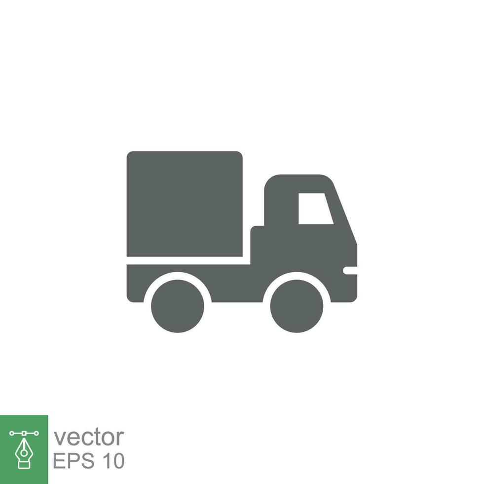 LKW Symbol. einfach solide Stil. Glyphe Symbol. Versand Auto, Lieferung Konzept. Vektor Illustration isoliert auf Weiß Hintergrund. eps 10.