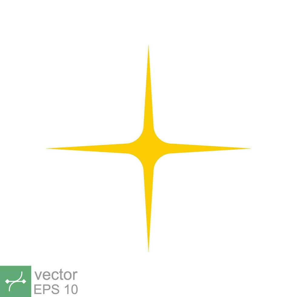 stjärna gnistra vektor ikon. enkel platt stil. gul, guld, tindra, glans, gnista form, för magi effekt, glöd, glitter, blixt begrepp. enda illustration isolerat på vit bakgrund. eps 10.