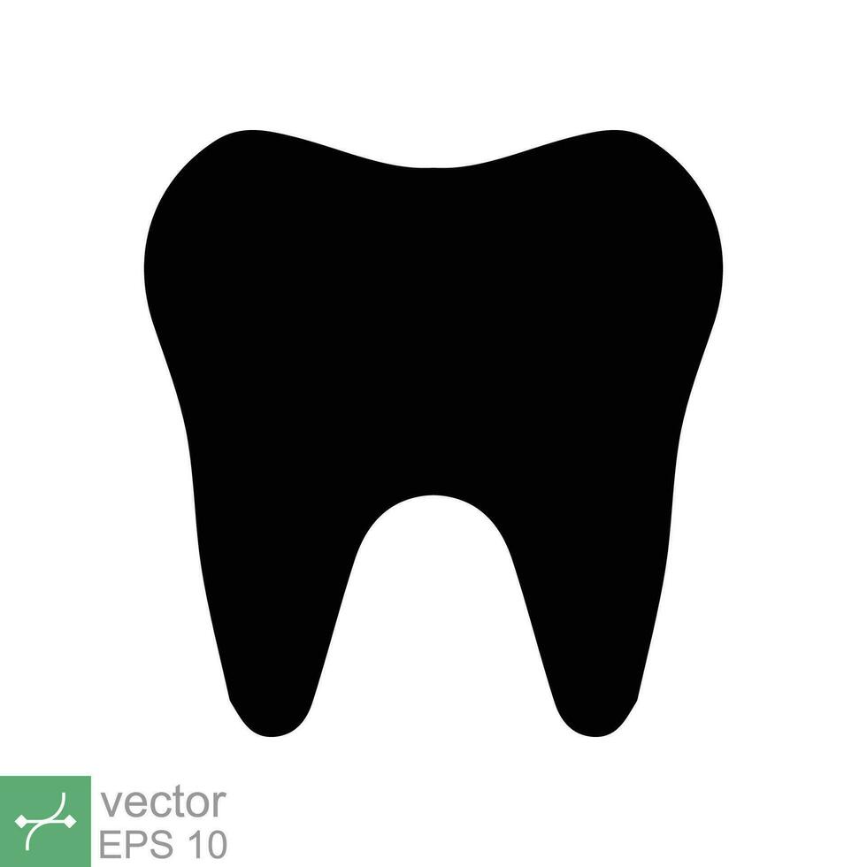 tand ikon. enkel fast stil. dental behandling och tand vård, hälsa oral, tandvård, tandvärk medicinsk begrepp. glyf vektor illustration isolerat på vit bakgrund. eps 10.