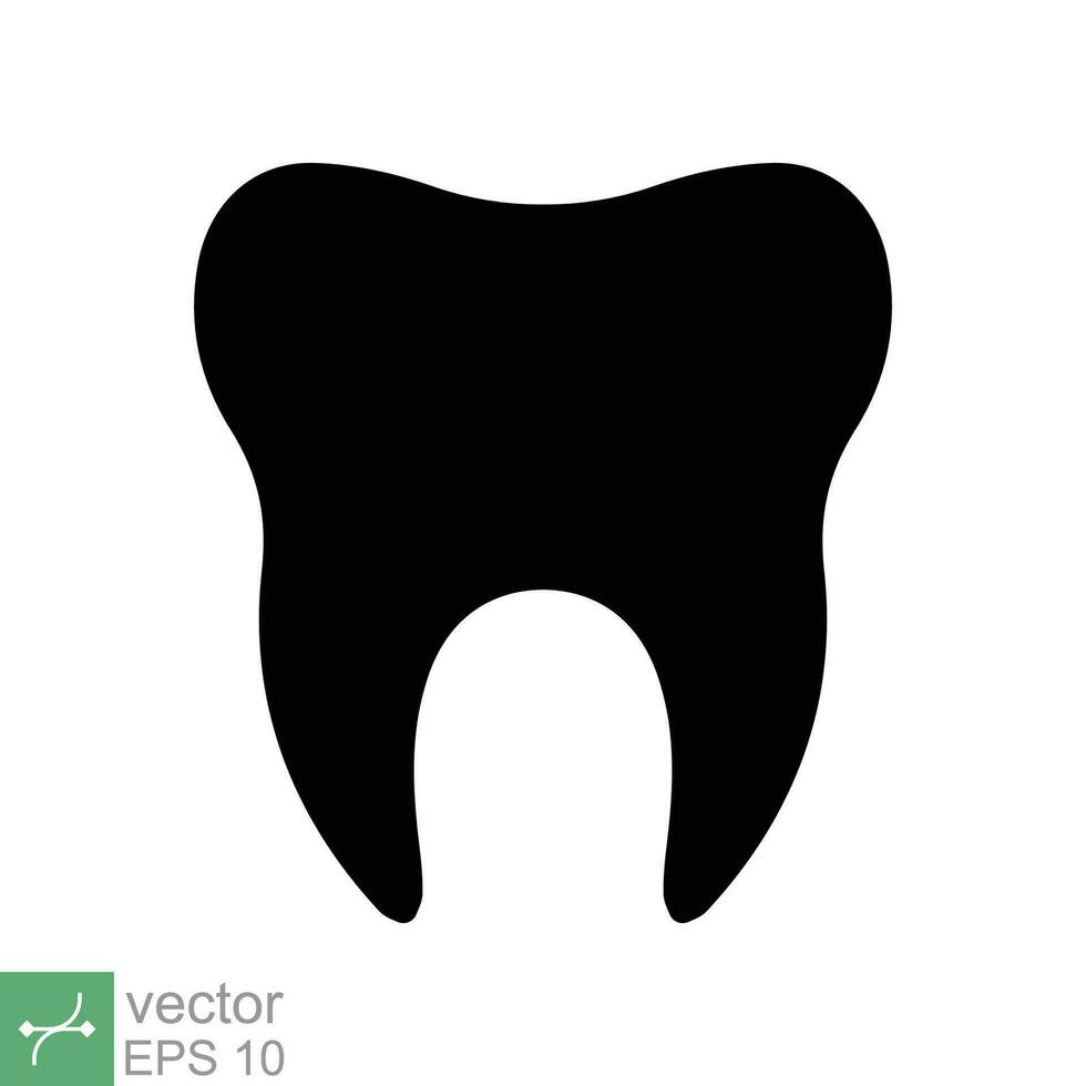 tand ikon. enkel fast stil. dental behandling och tand vård, hälsa oral, tandvård, tandvärk medicinsk begrepp. glyf vektor illustration isolerat på vit bakgrund. eps 10.