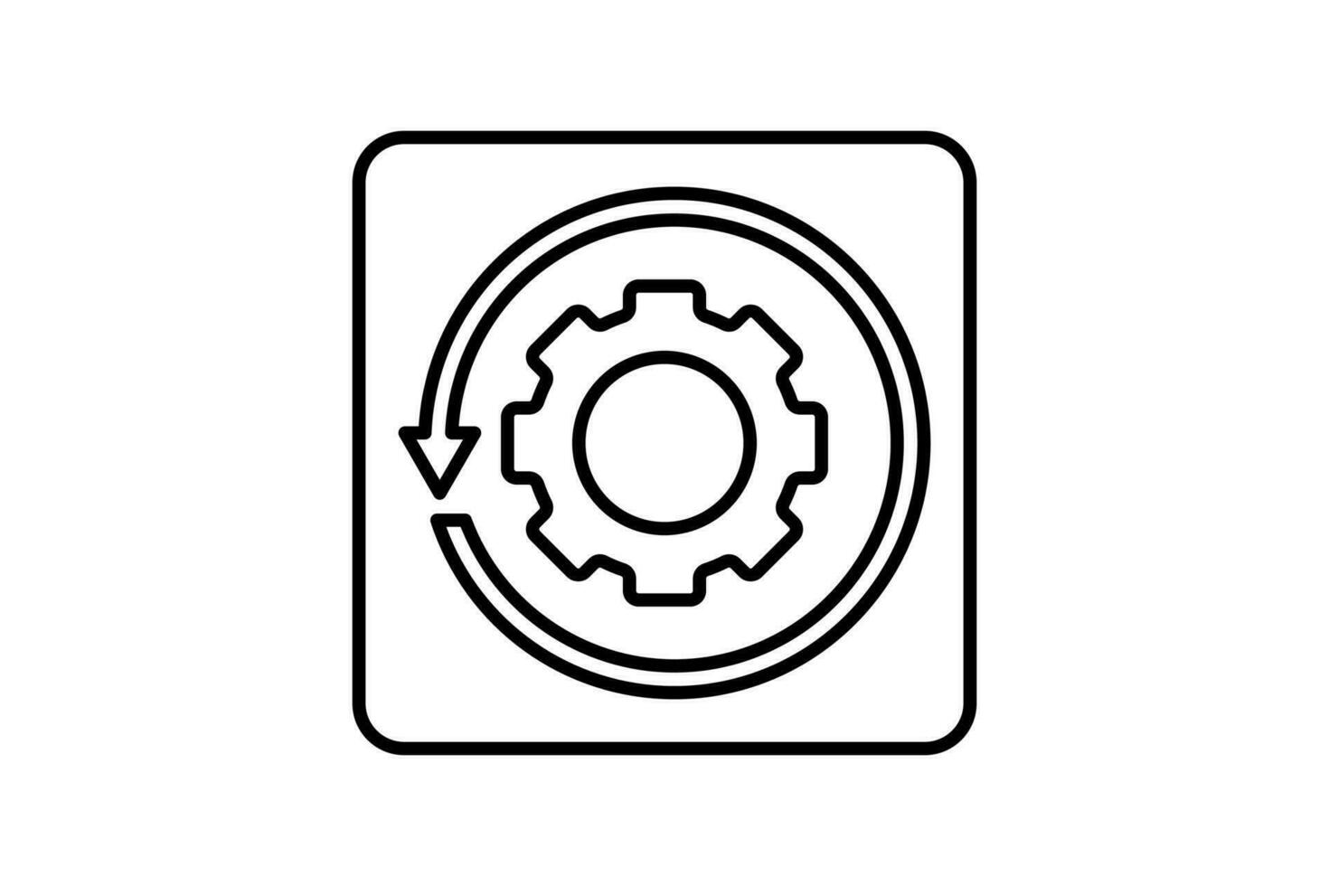 dynamisch Aufbau Symbol. Symbol verbunden zu Anpassung und Feinabstimmung. Linie Symbol Stil. einfach Vektor Design editierbar