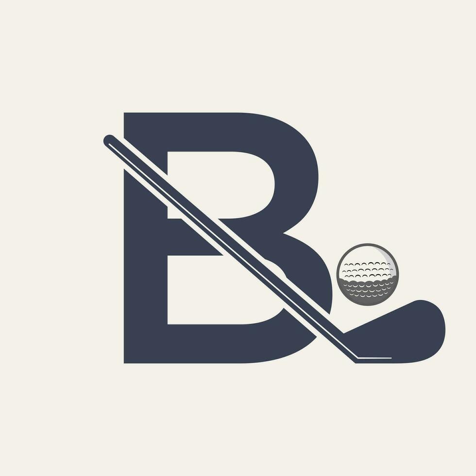 Brief b Eishockey Turnier Logo. Eis Eishockey Abzeichen Logo Vorlage vektor