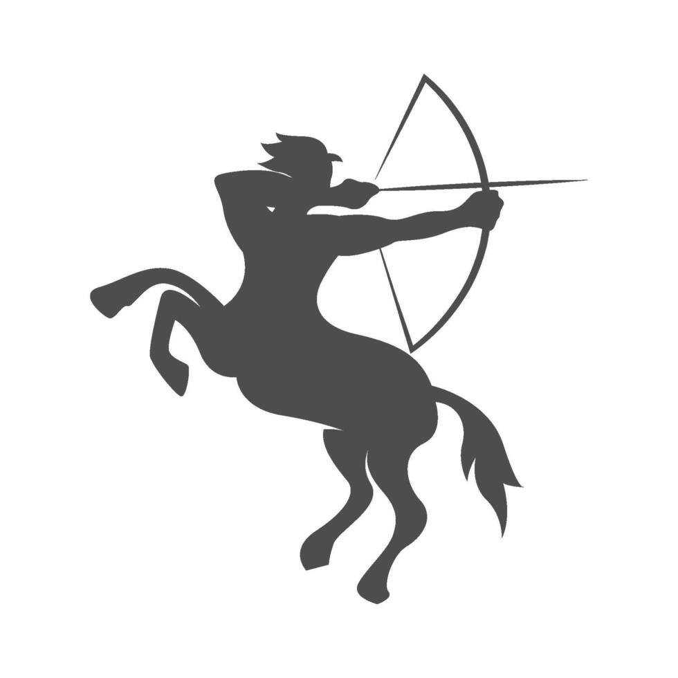 centaur logotyp ikon design vektor