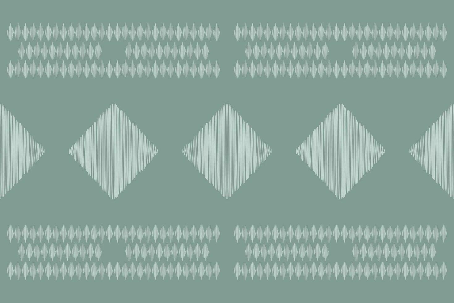 ethnisch Ikat Stoff Muster geometrisch Stil.afrikanisch Ikat Stickerei ethnisch orientalisch Muster Grün grau Hintergrund. abstrakt, Vektor, Illustration. Textur, Kleidung, Rahmen, Dekoration, Teppich, Motiv. vektor