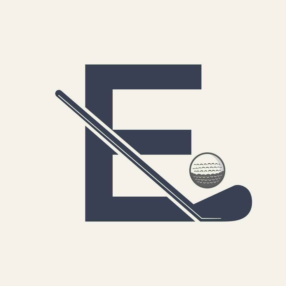 Brief e Eishockey Turnier Logo. Eis Eishockey Abzeichen Logo Vorlage vektor