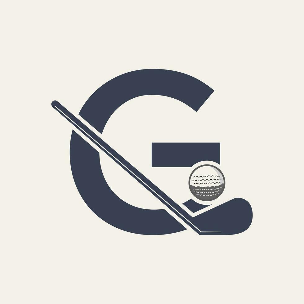 Brief G Eishockey Turnier Logo. Eis Eishockey Abzeichen Logo Vorlage vektor