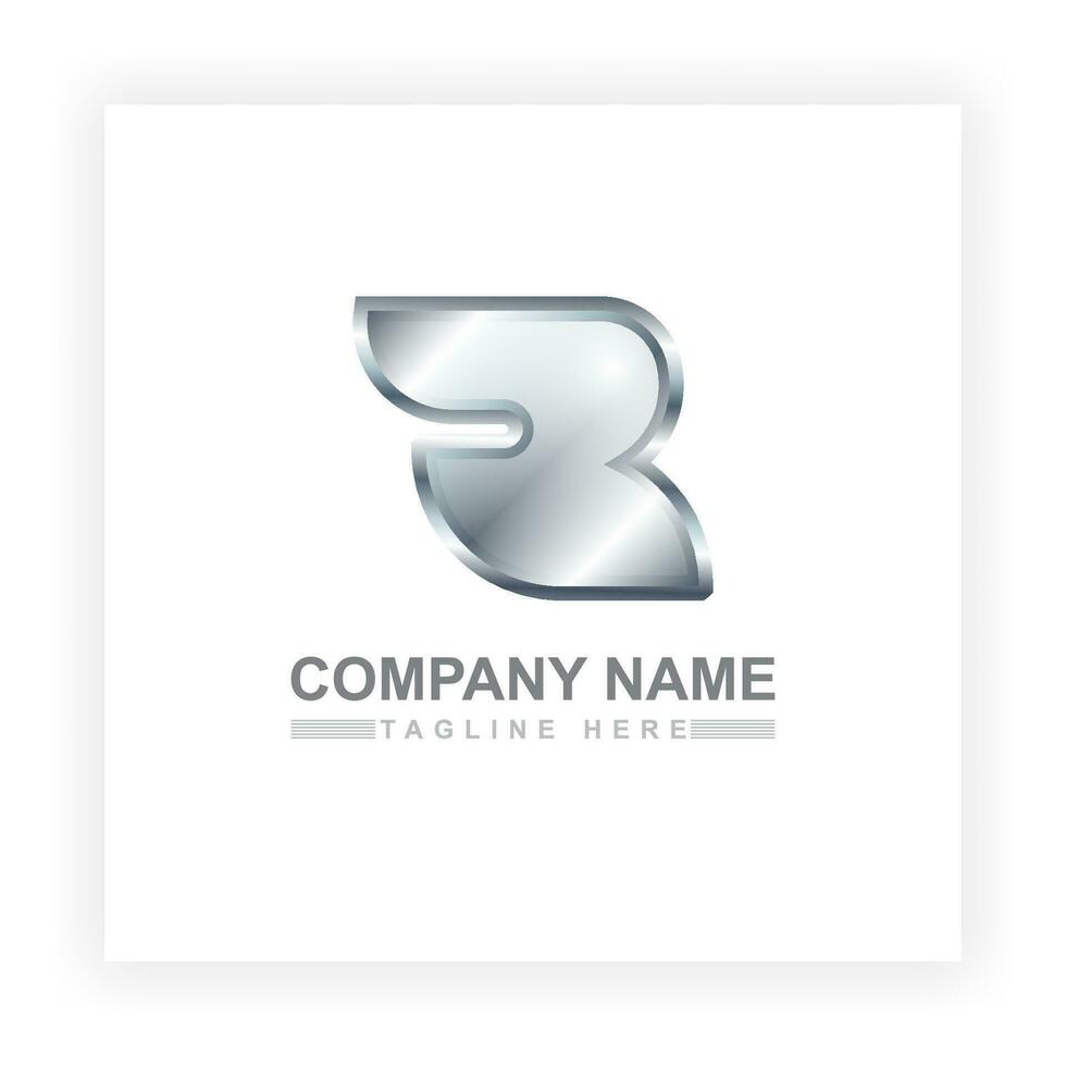 modern Brief r Vektor Design zum rot und Weiß Gradient korporativ Identität Logo. geeignet zum inspirierend Logos und Unternehmen Logos. Logo Design