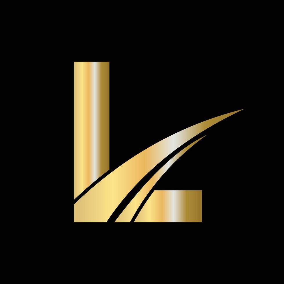 första l brev logotyp design symbol. brev l logotyp tecken mall vektor