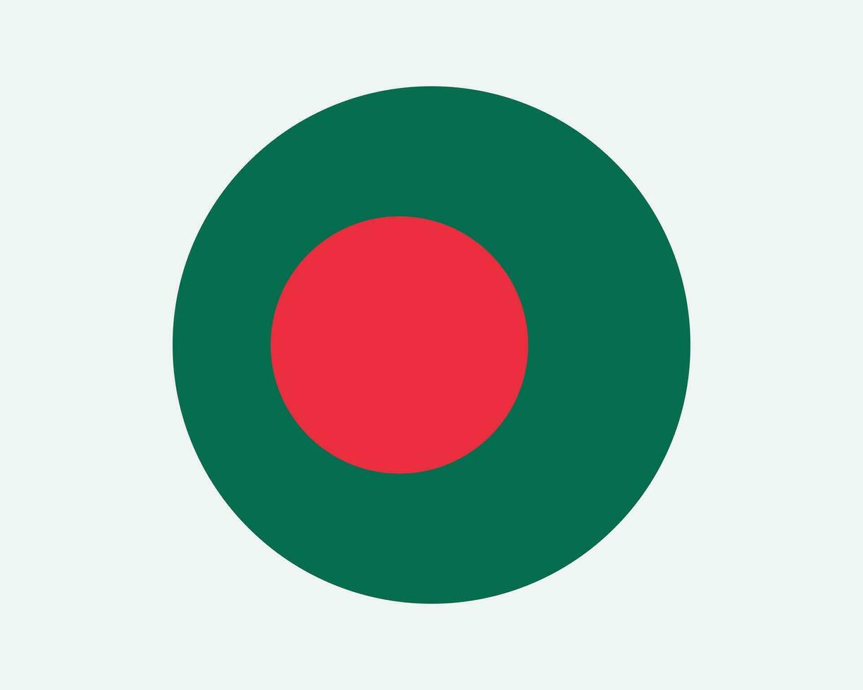 Bangladesch runden Land Flagge. kreisförmig Bangladesch National Flagge. Menschen Republik von Bangladesch Kreis gestalten Taste Banner. eps Vektor Illustration.