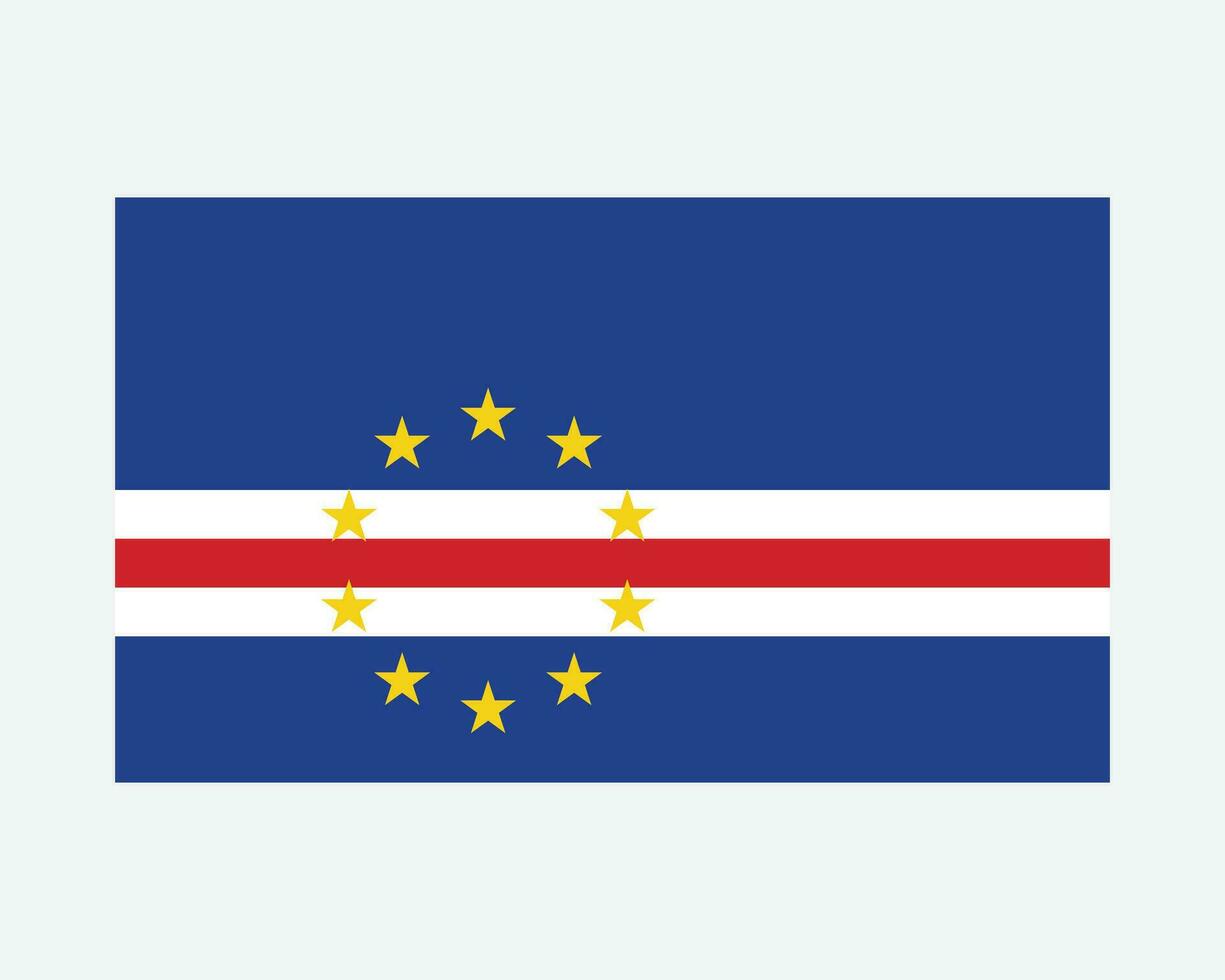 nationell flagga av cape verde. cape verdean Land flagga. republik av cabo verde detaljerad baner. eps vektor illustration skära fil.