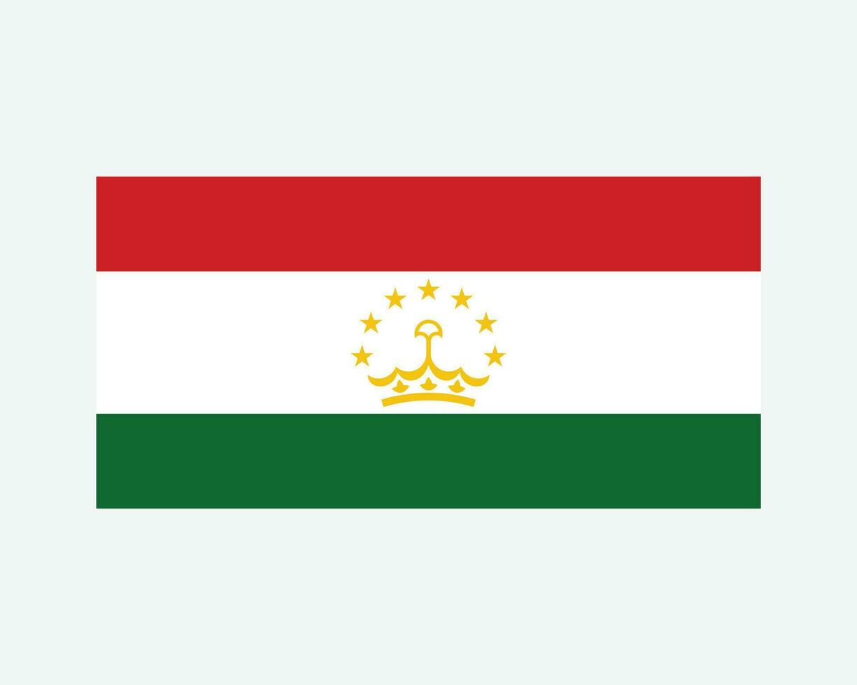 National Flagge von Tadschikistan. Tadschikistan tadschikisch Land Flagge. Republik von Tadschikistan detailliert Banner. eps Vektor Illustration Schnitt Datei.