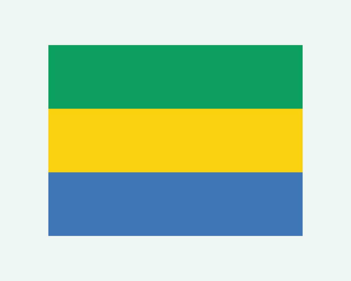 National Flagge von gabun. gabonaise Land Flagge. gabonese Republik detailliert Banner. eps Vektor Illustration Schnitt Datei.