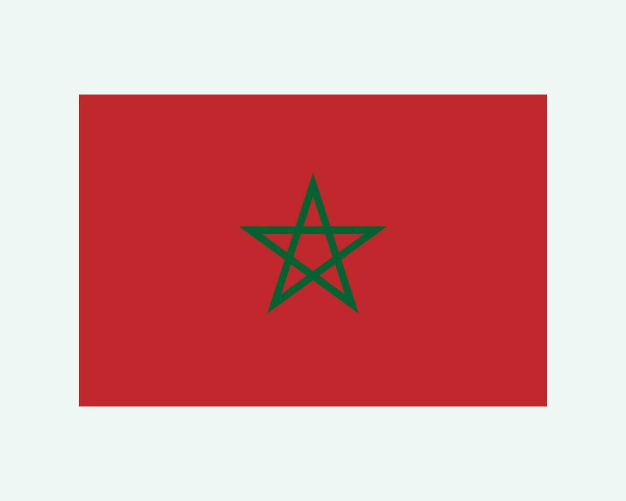 nationell flagga av marocko. marockansk Land flagga. rike av marocko detaljerad baner. eps vektor illustration skära fil.