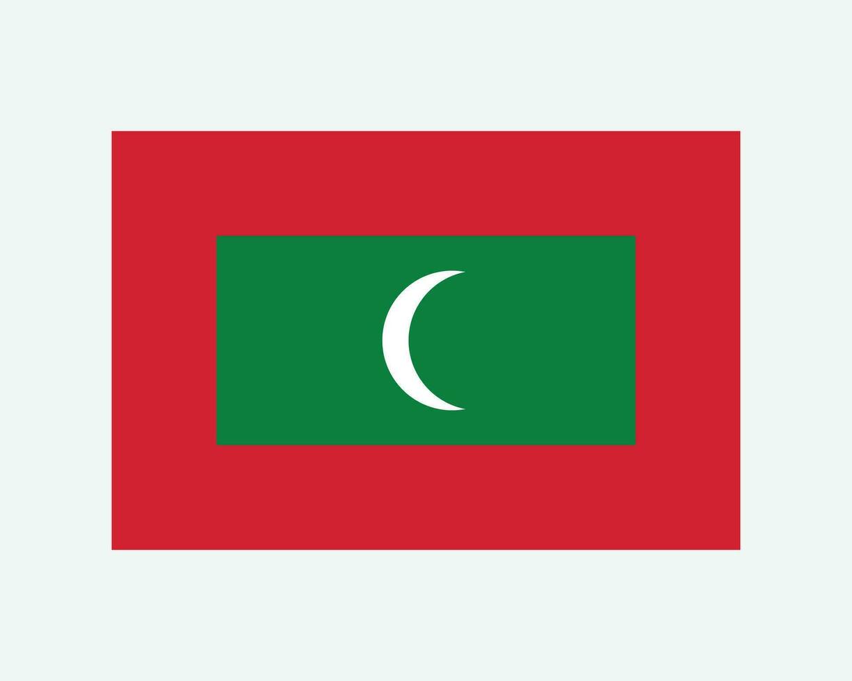 nationell flagga av maldiverna. maldivian Land flagga. republik av maldiverna detaljerad baner. eps vektor illustration skära fil.