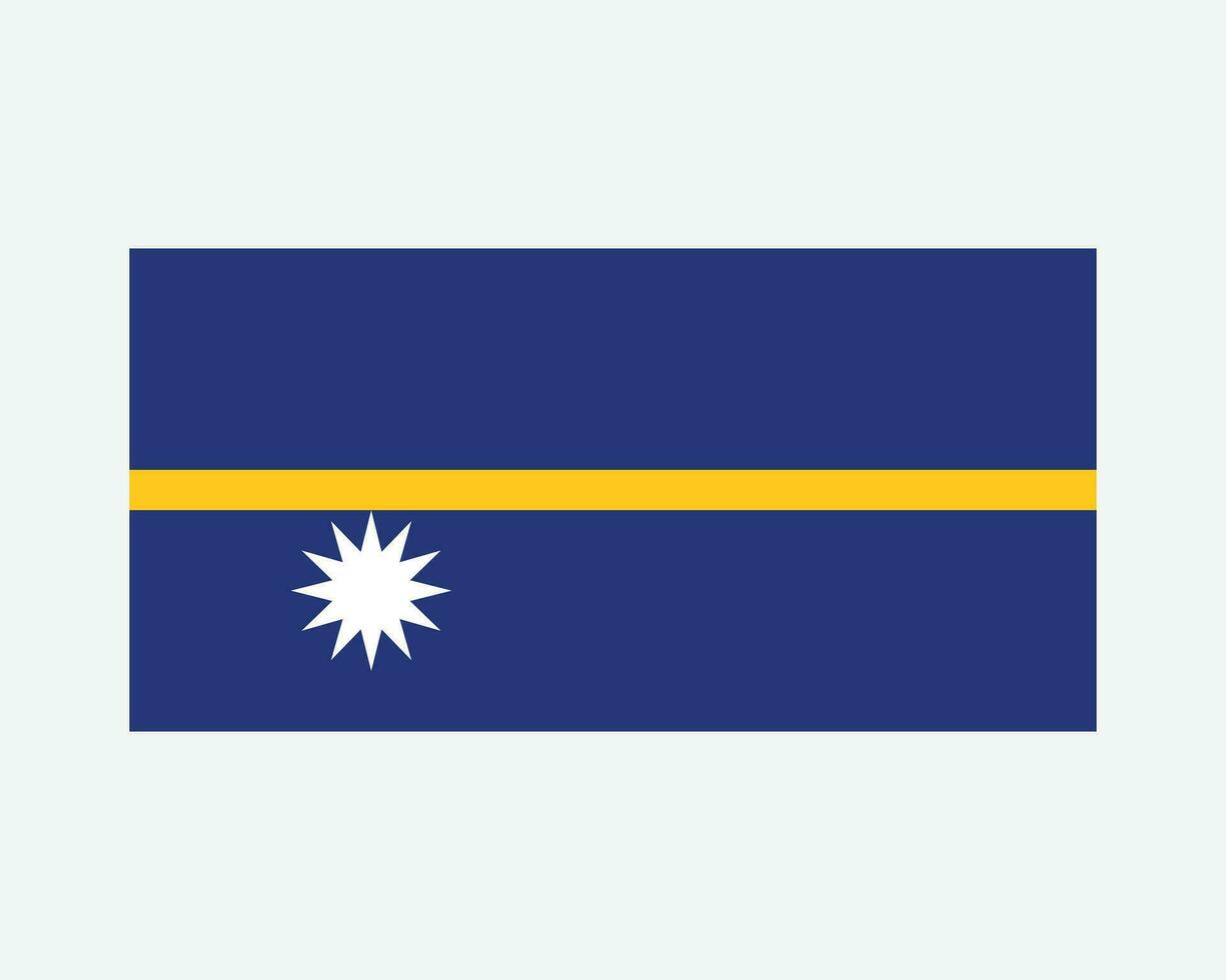 nationell flagga av nauru. nauruanska Land flagga. republik av nauru detaljerad baner. eps vektor illustration skära fil.