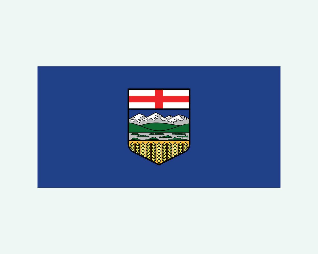 alberta kanada provins flagga. flagga av ab, ca isolerat på vit bakgrund. kanadensisk provins eps vektor illustration.