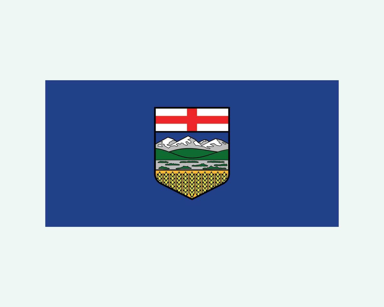 alberta Kanada Provinz Flagge. Flagge von ab, ca. isoliert auf Weiß Hintergrund. kanadisch Provinz eps Vektor Illustration.