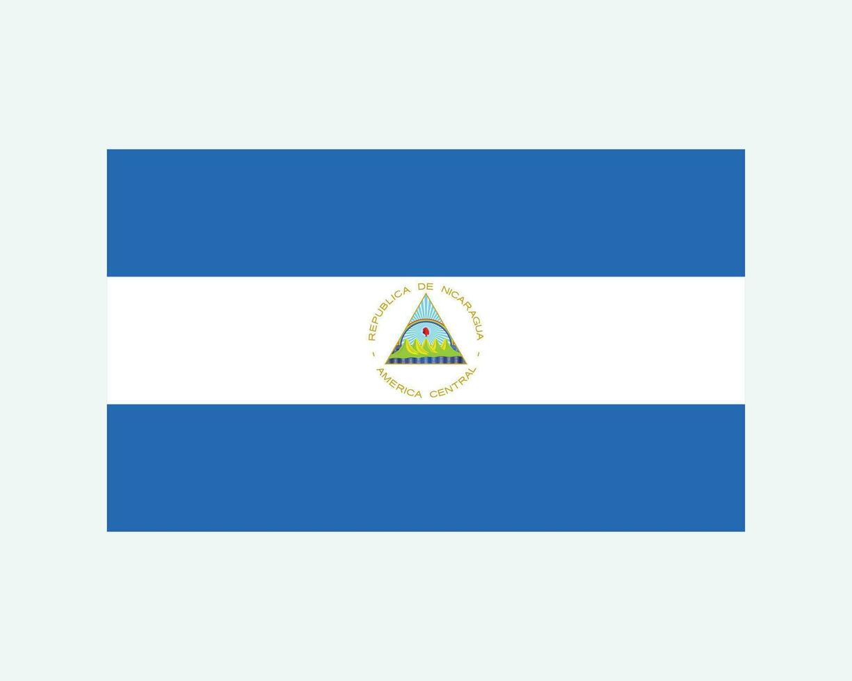 National Flagge von Nicaragua. nicaraguanisch Land Flagge. Republik von Nicaragua detailliert Banner. eps Vektor Illustration.