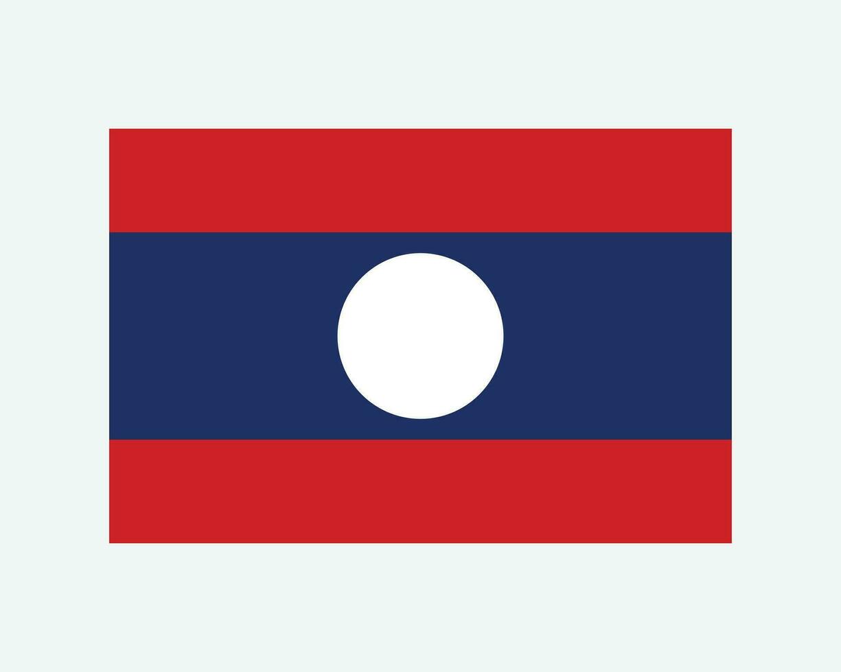 National Flagge von Laos. laotisch Land Flagge. lao Menschen demokratisch Republik detailliert Banner. eps Vektor Illustration Schnitt Datei.