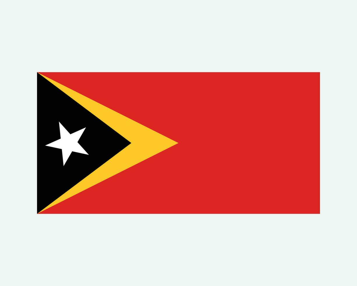 nationell flagga av timor-leste. öst timor Land flagga. demokratisk republik av Östtimor detaljerad baner. eps vektor illustration skära fil.