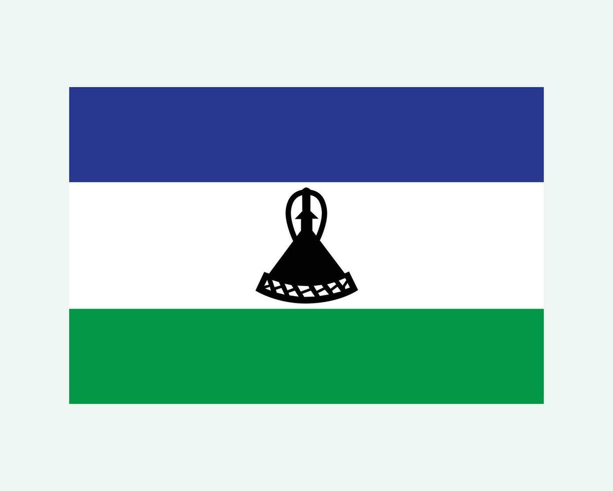 lesotho Land flagga. lesotho nationell baner vektor eps