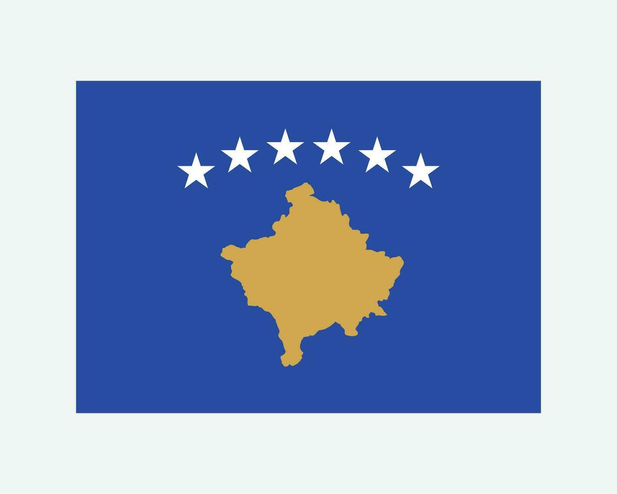 nationell flagga av kosovo. kosovar kosovan Land flagga. republik av kosovo detaljerad baner. eps vektor illustration skära fil.