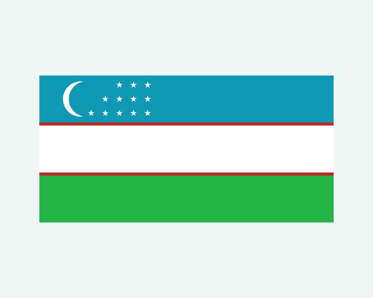nationell flagga av uzbekistan. uzbekistani uzbekiska Land flagga. republik av uzbekistan detaljerad baner. eps vektor illustration skära fil.