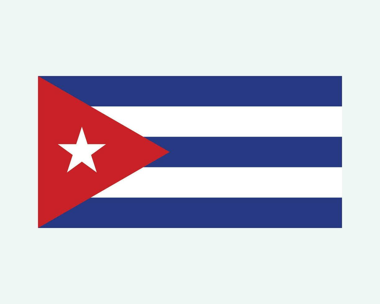 nationell flagga av kuba. kuban Land flagga. republik av kuba detaljerad baner. eps vektor illustration skära fil.