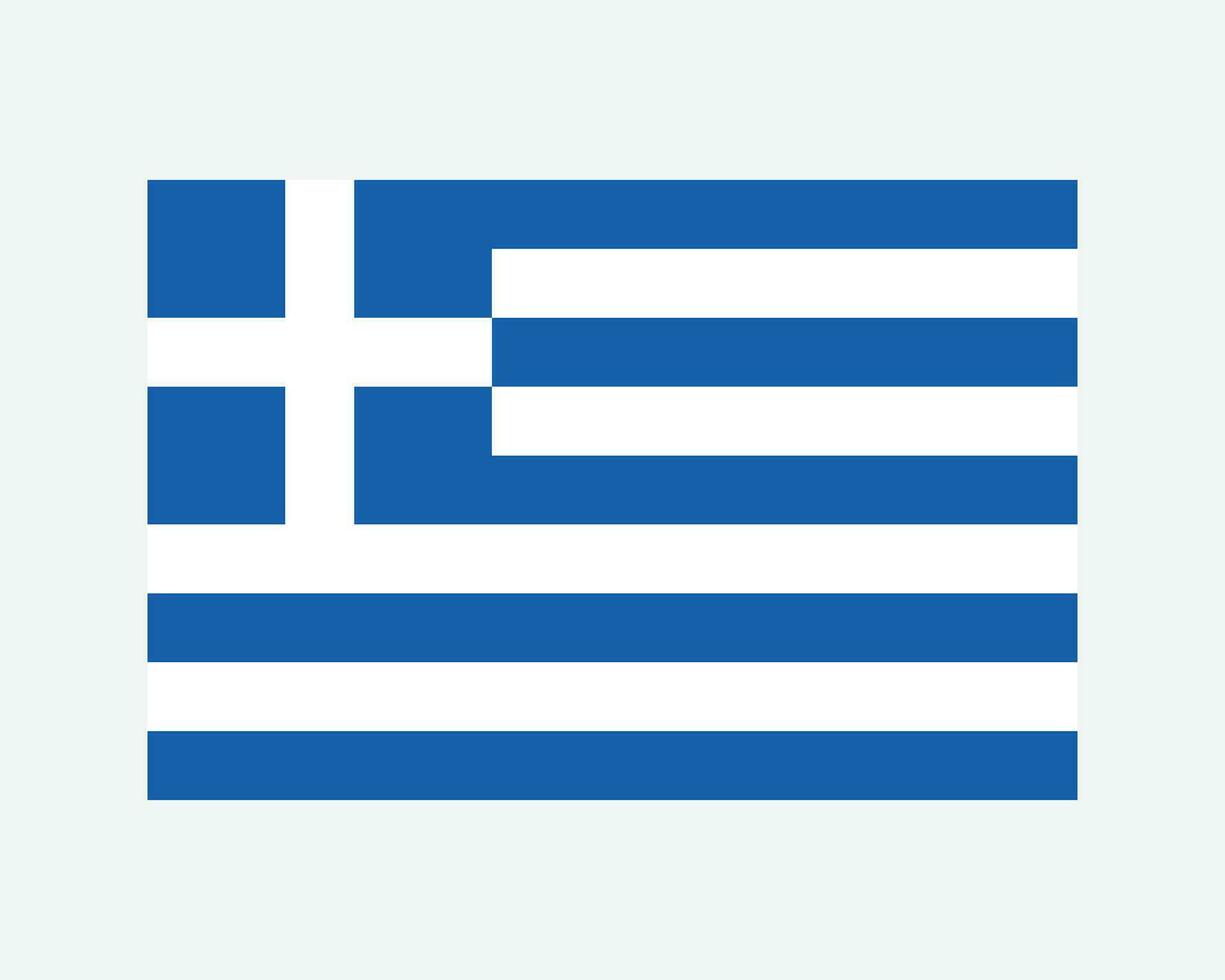 National Flagge von Griechenland. griechisch Land Flagge. hellenisch Republik detailliert Banner. eps Vektor Illustration Schnitt Datei.
