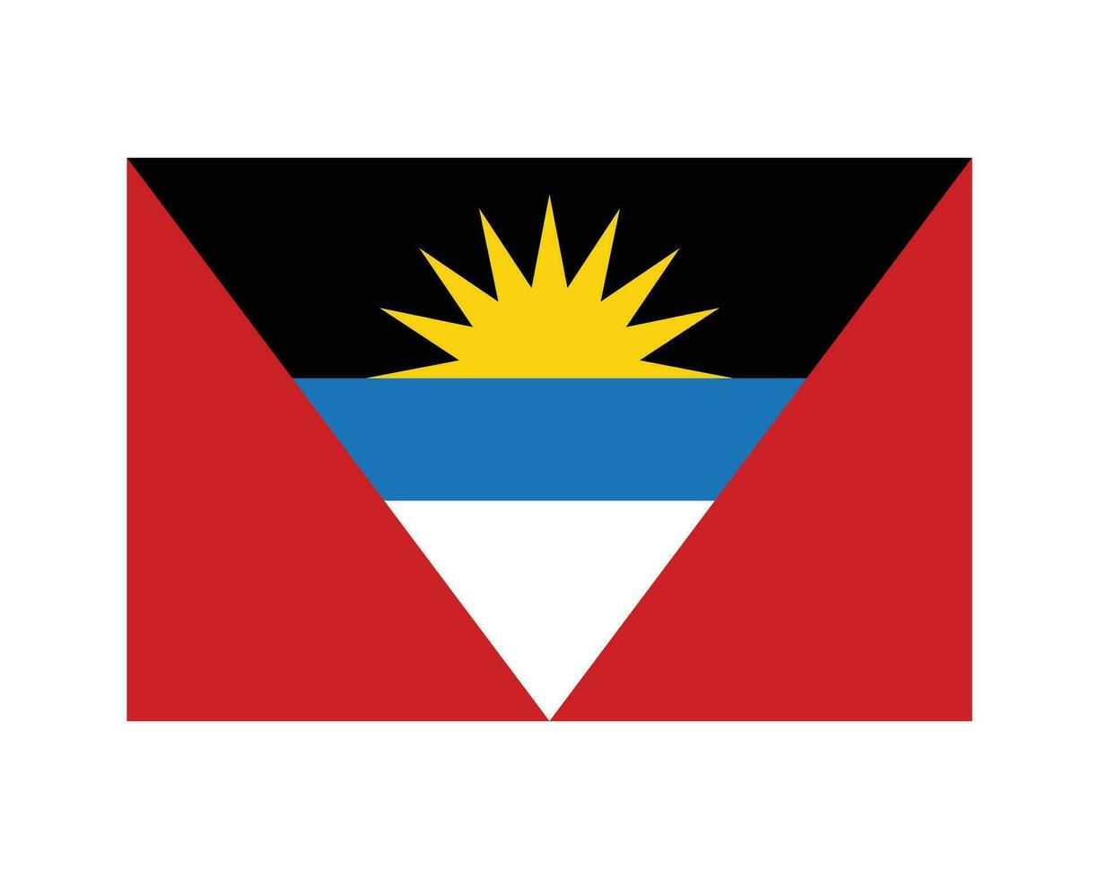 nationell flagga av antigua och barbuda. antiguan och barbudan Land flagga. antigua och barbuda detaljerad baner. eps vektor illustration skära fil.