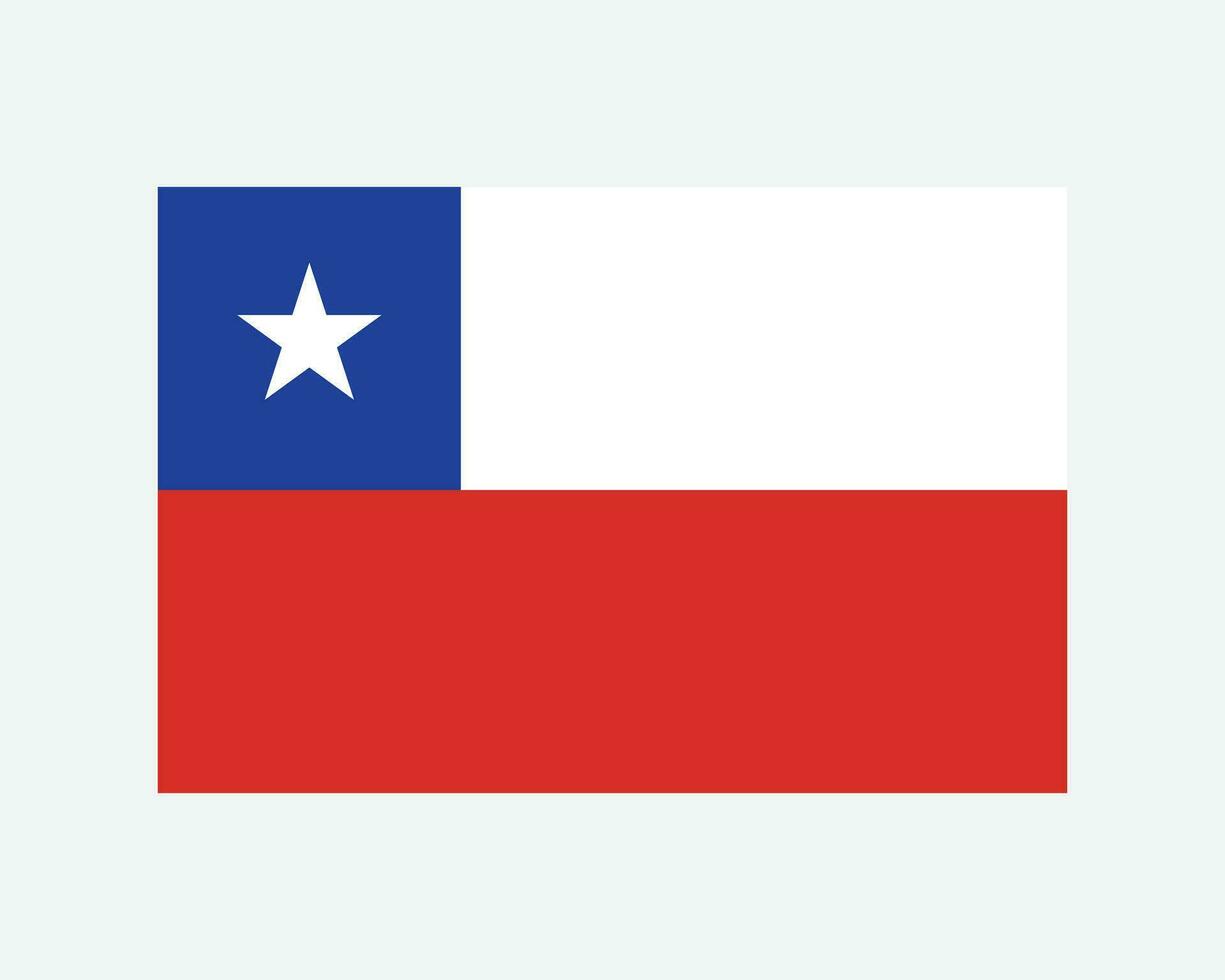 National Flagge von Chile. chilenisch Land Flagge. Republik von Chile detailliert Banner. eps Vektor Illustration Schnitt Datei.