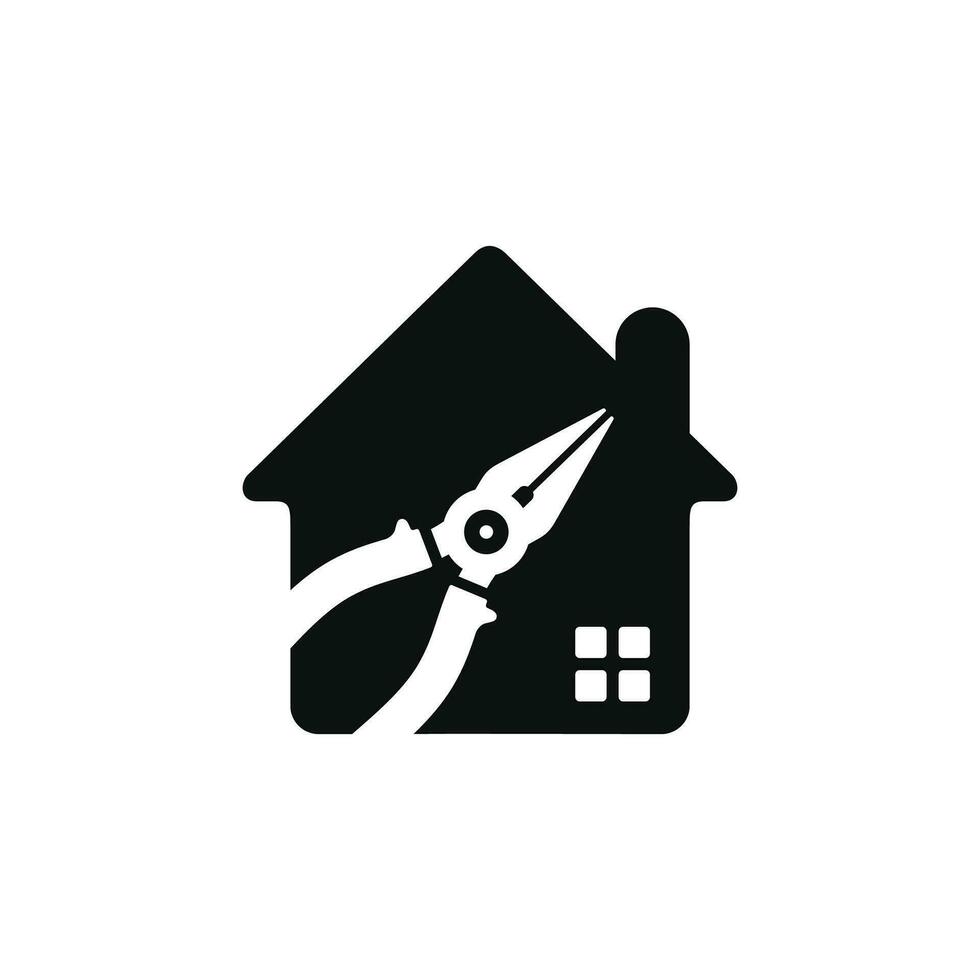Zuhause Reparatur Symbol isoliert auf Weiß Hintergrund vektor