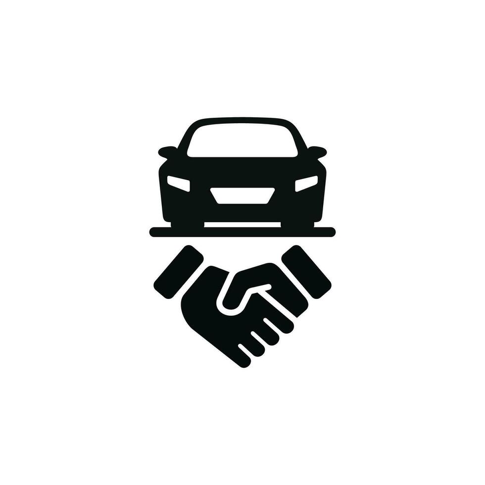 Auto Deal Symbol isoliert auf mit Hintergrund vektor