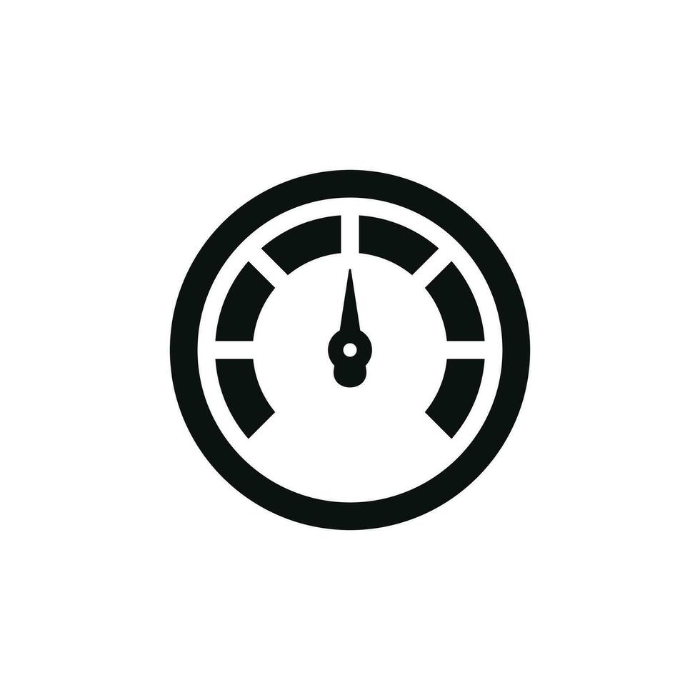 hastighetsmätare ikon isolerat på vit bakgrund vektor