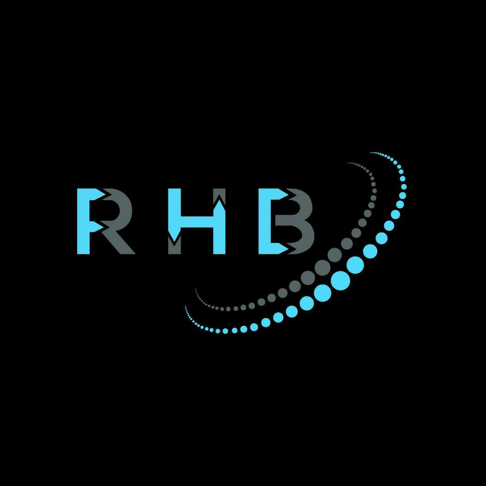 rhb brev logotyp kreativ design. rhb unik design. vektor