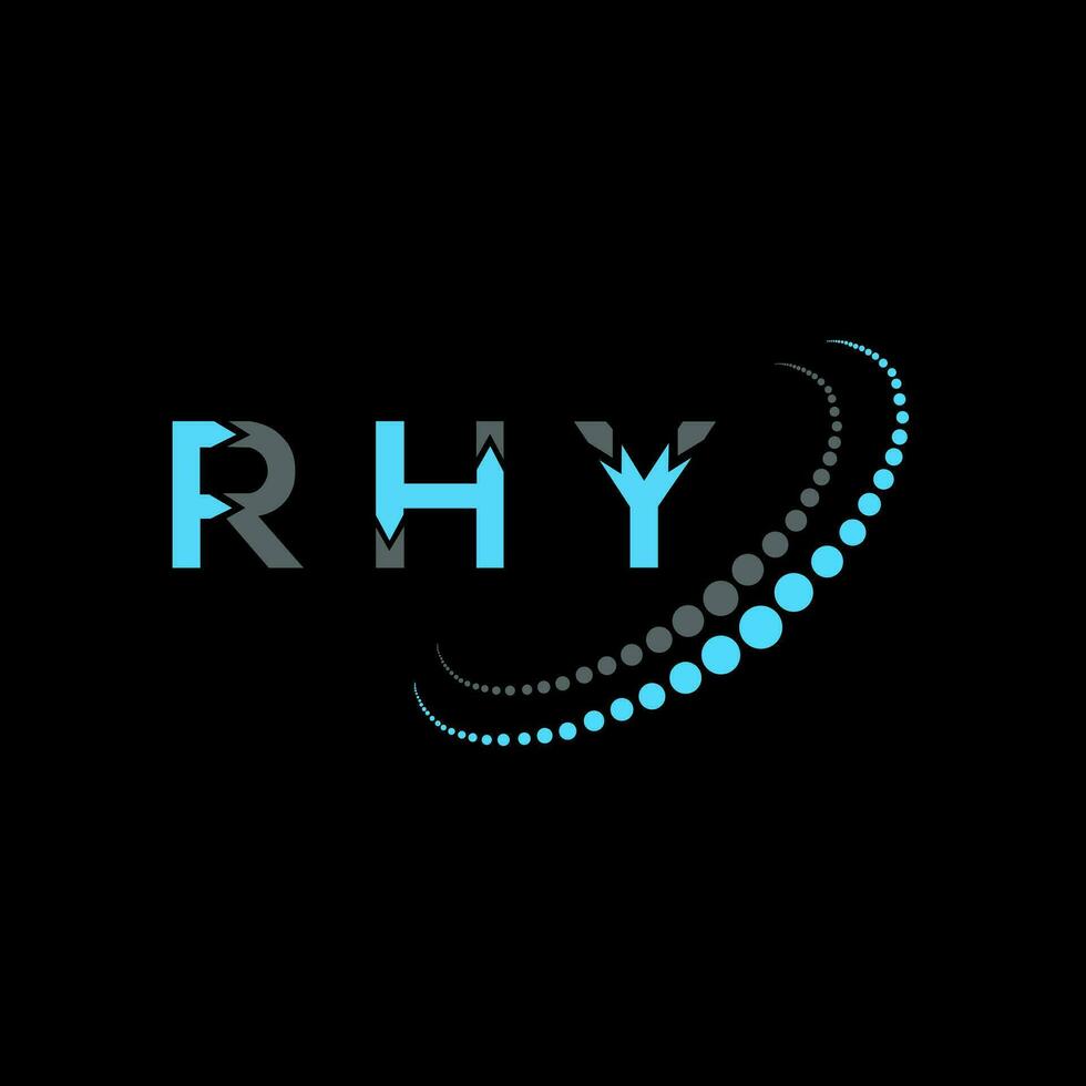 rhy brev logotyp kreativ design. rhy unik design. vektor