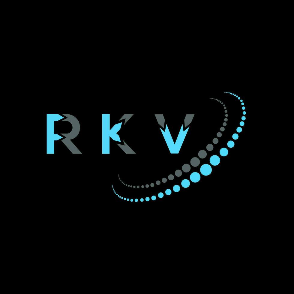 rkv Brief Logo kreativ Design. rkv einzigartig Design. vektor