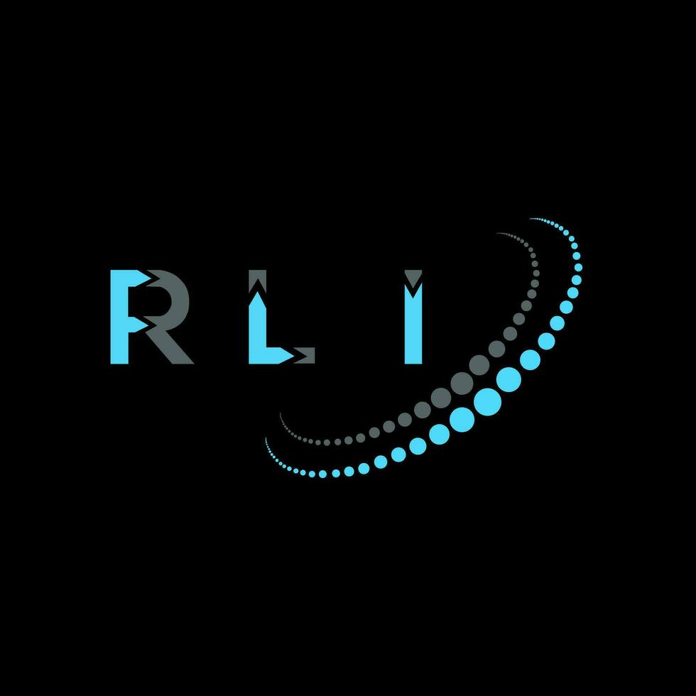 rli brev logotyp kreativ design. rli unik design. vektor