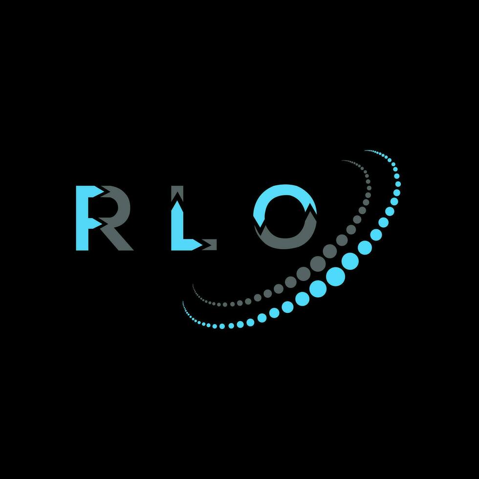 rlo brev logotyp kreativ design. rlo unik design. vektor