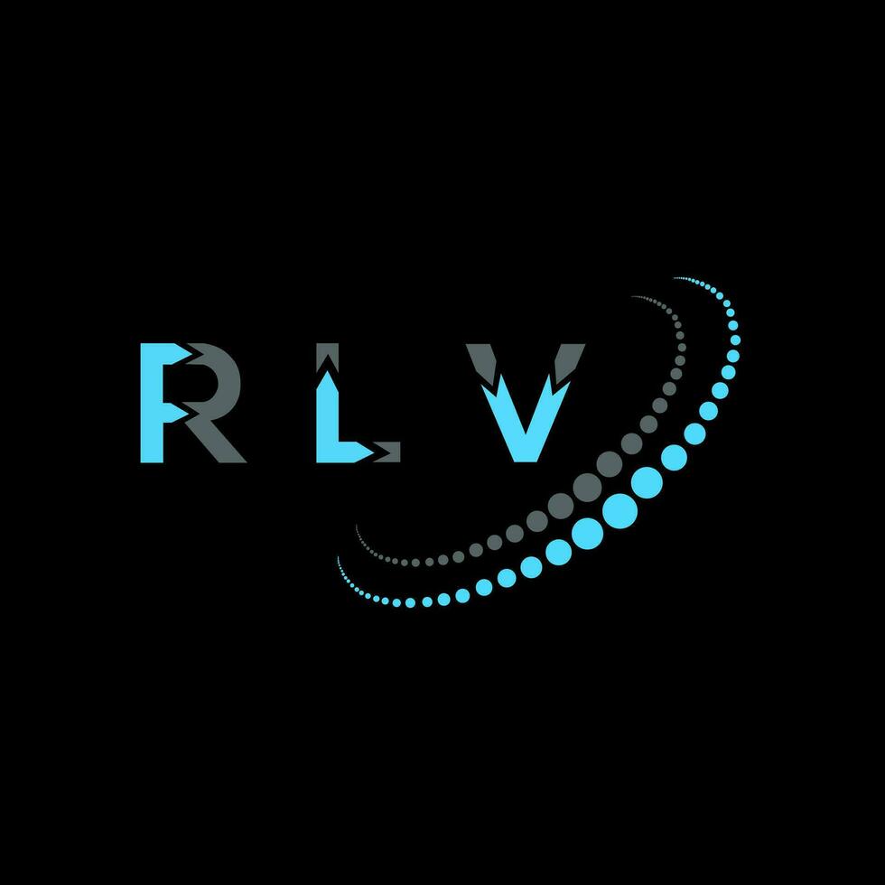 rlv Brief Logo kreativ Design. rlv einzigartig Design. vektor