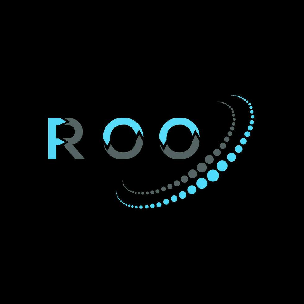 roo brev logotyp kreativ design. roo unik design. vektor