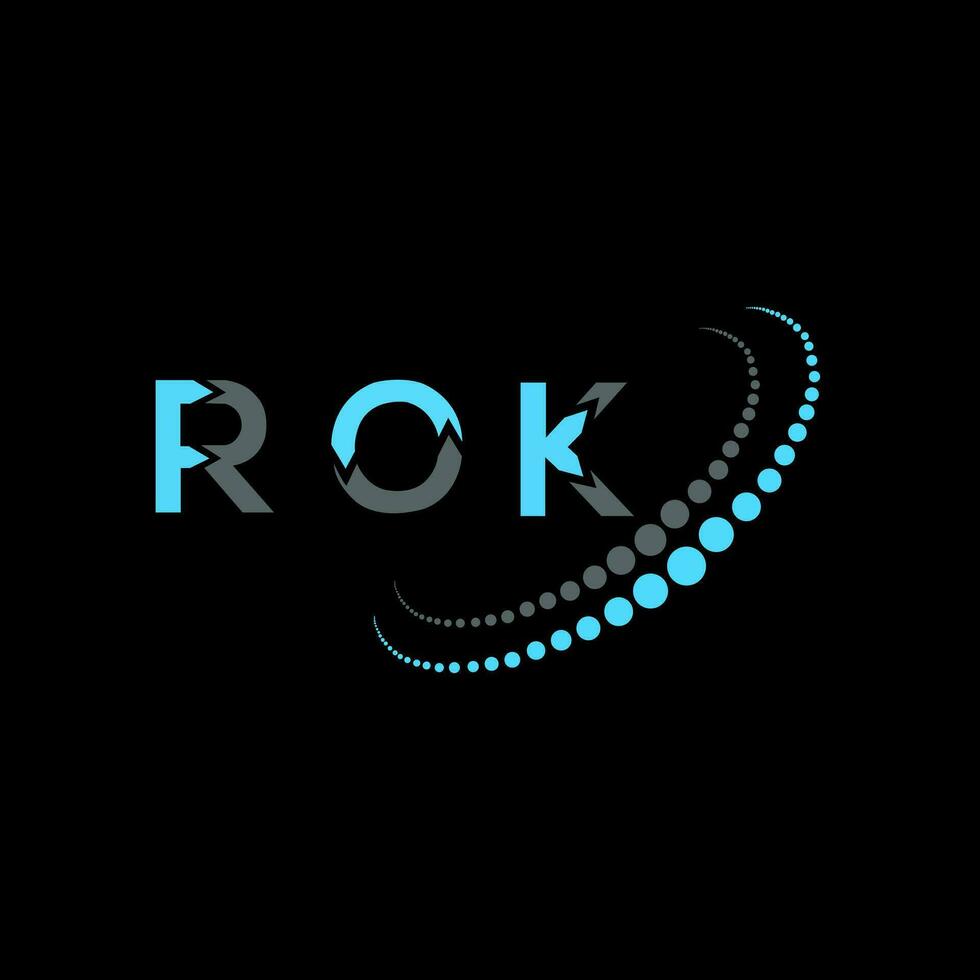 rok brev logotyp kreativ design. rok unik design. vektor