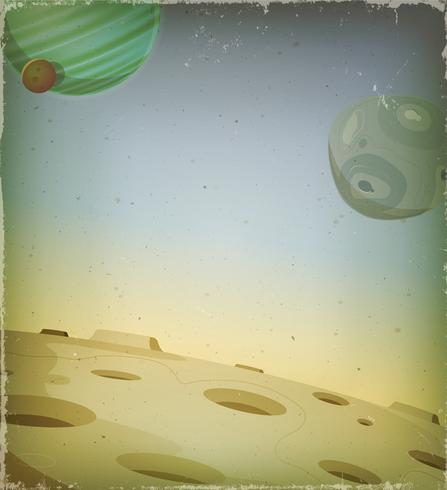 Scifi Grunge Alien Planet Background vektor