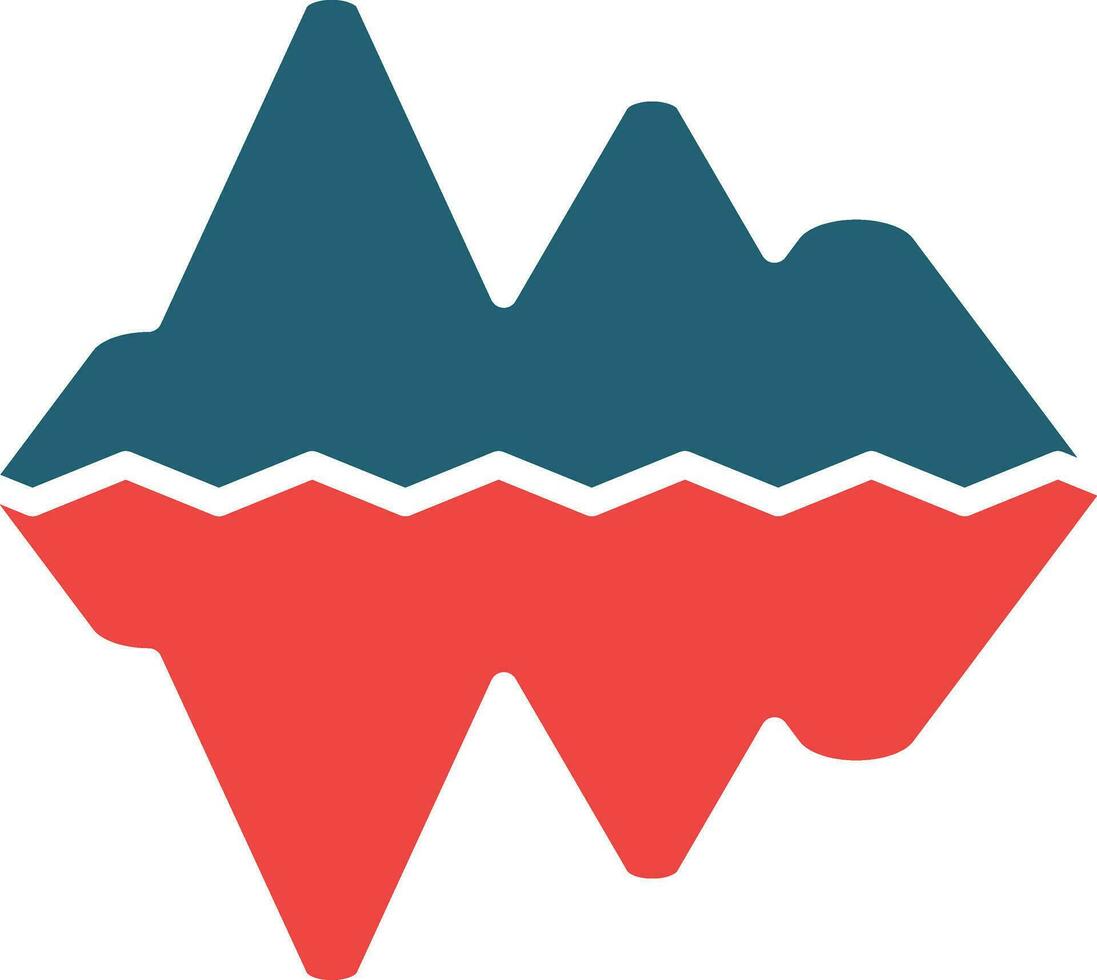 Eisberg Glyphe zwei Farbe Symbol zum persönlich und kommerziell verwenden. vektor