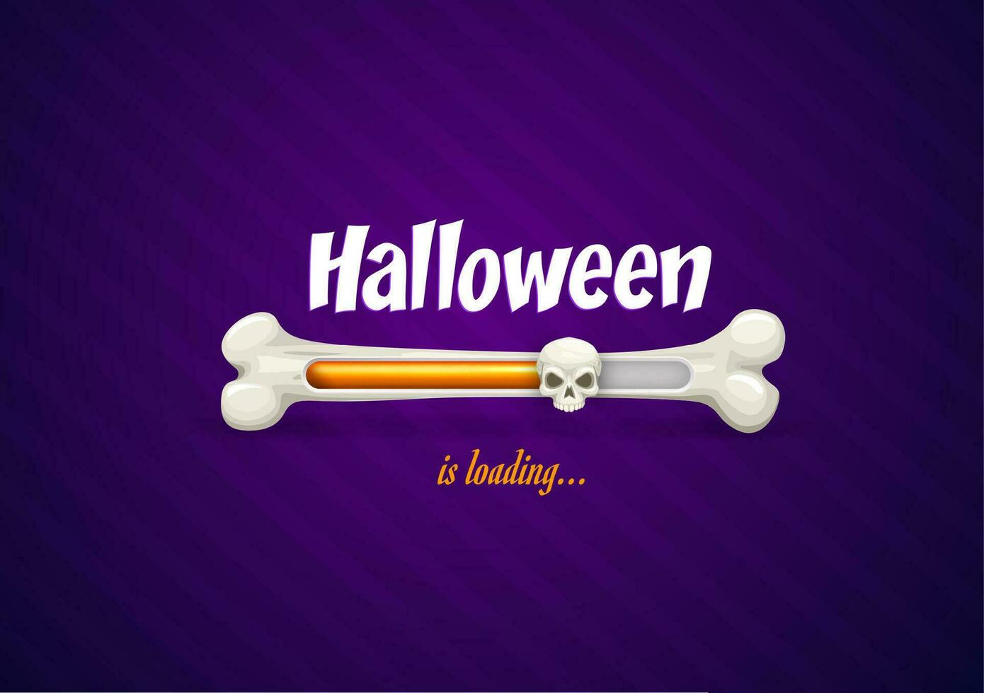 Halloween Wird geladen Bar mit Knochen und Schädel Status vektor