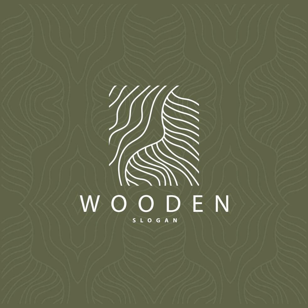 Holz Logo, Holz Ballaststoff Rinde Schicht Vektor, Baum Kofferraum Inspiration Illustration Design vektor