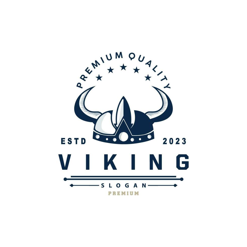 viking logotyp, vektor illustration av viking Gud, enkel barbar sparta inspiration design, mall illustration