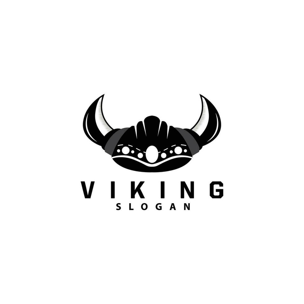 Wikinger Logo, Vektor Illustration von Wikinger Gott, einfach Barbar Sparta Inspiration Design, Schablone Illustration
