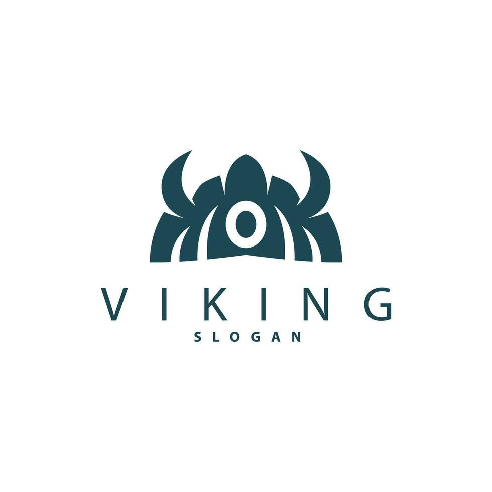 Wikinger Logo, Vektor Illustration von Wikinger Gott, einfach Barbar Sparta Inspiration Design, Schablone Illustration