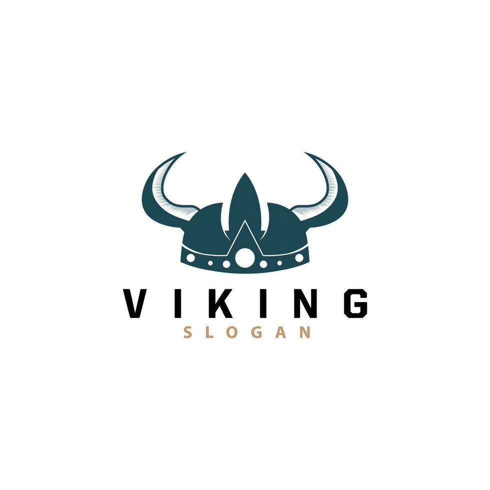viking logotyp, vektor illustration av viking Gud, enkel barbar sparta inspiration design, mall illustration